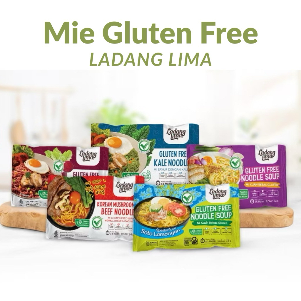 

LADANG LIMA GLUTEN FREE NOODLE / MIE SEHAT BEBAS TERIGU / MIE GLUTEN FREE / MIE SAYUR GLUTEN FREE
