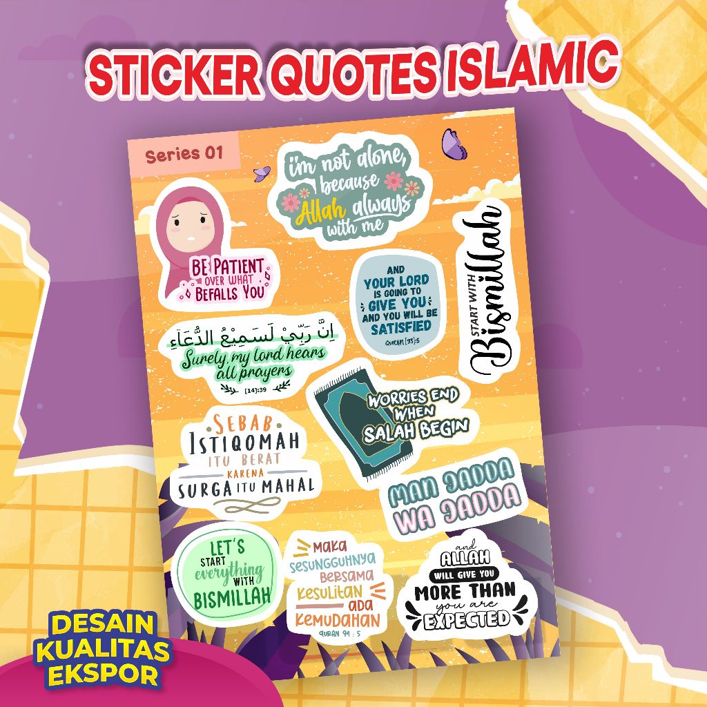 

Ghif Sticker Quotes Islamic | Affirmation Words Kata Afrimasi Mimpi Strong Proud Enough The best Senyum | Aesthetic Sticker Estetik Stiker HP | Series 01