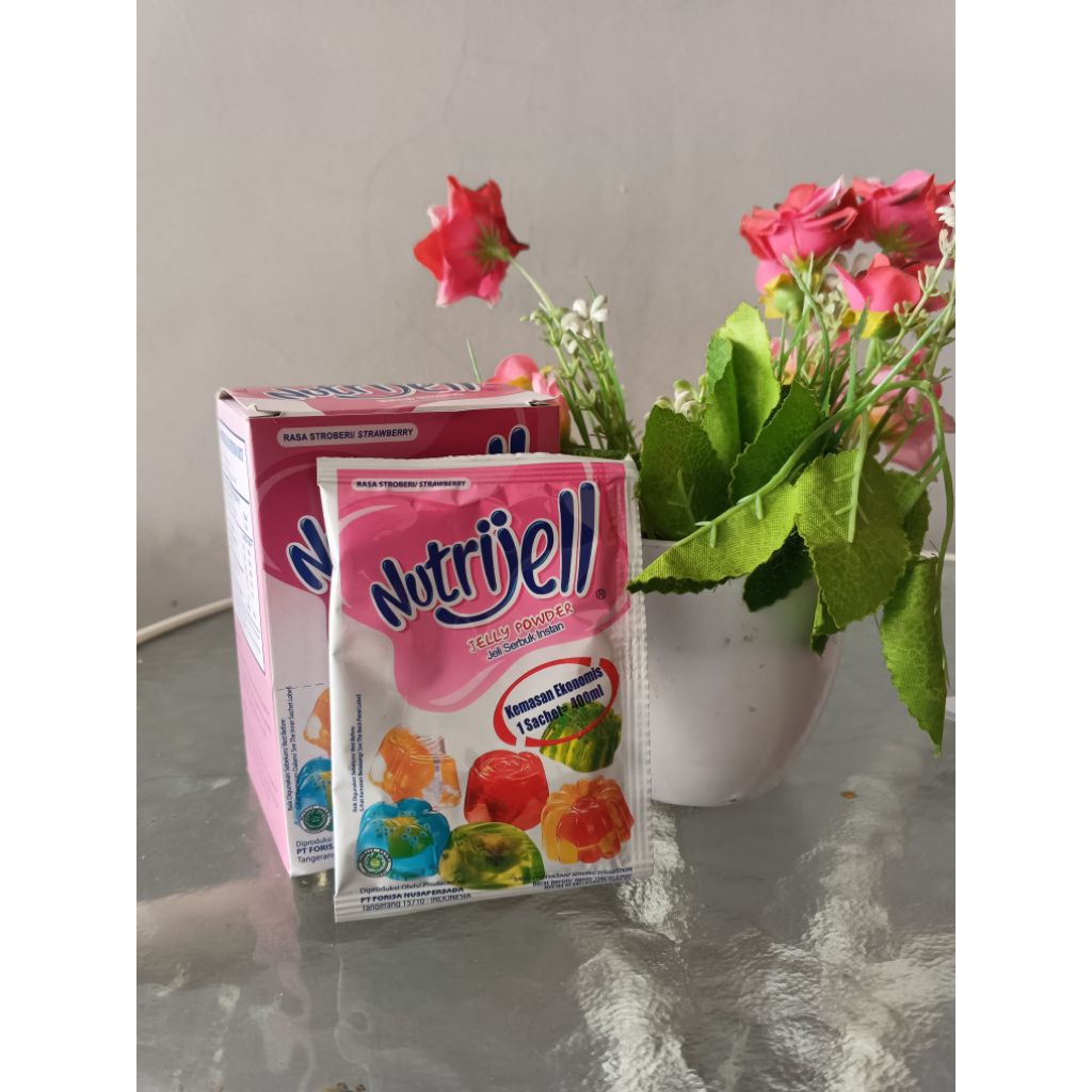 

Nutrijell Jelly bubuk instan rasa strawberry 10gr ekonomis