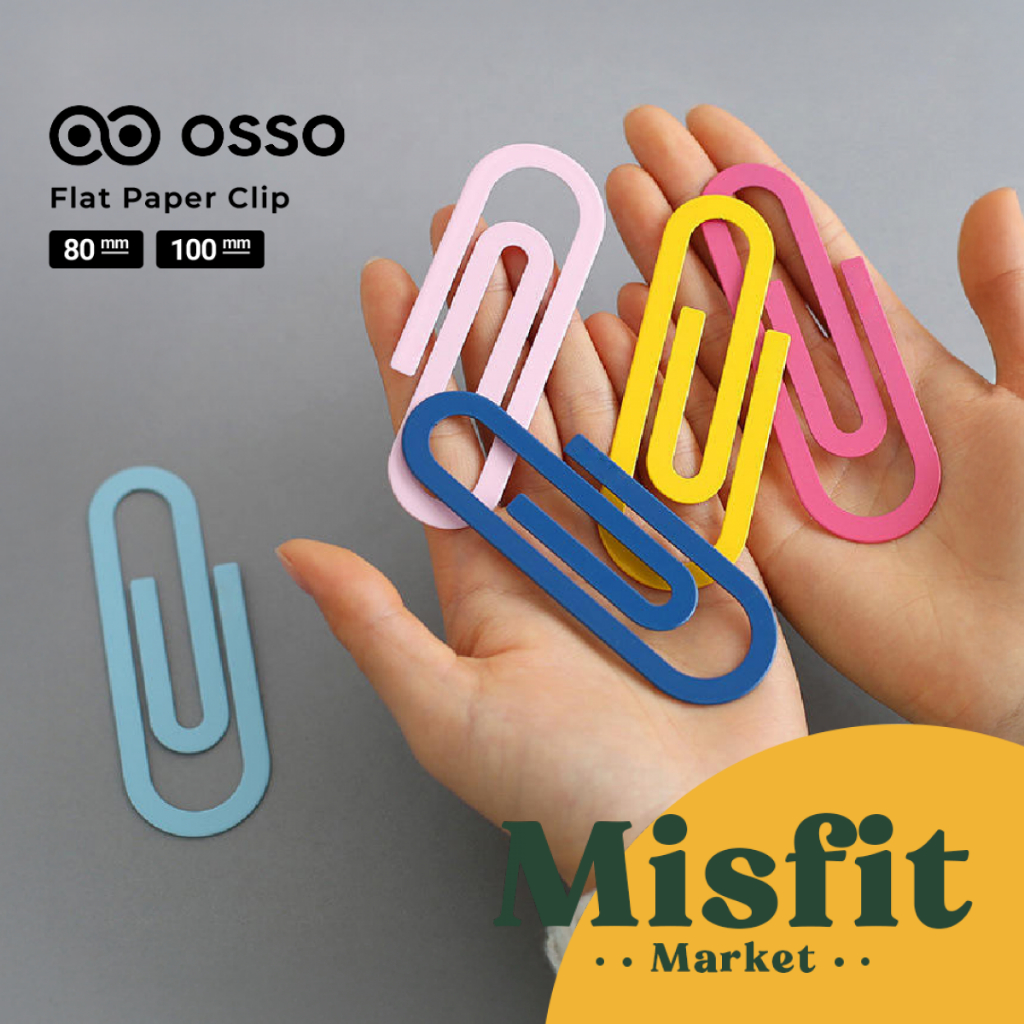 

OSSO Flat Paper Clip Klip Metal Long Penjepit Kertas Jilid
