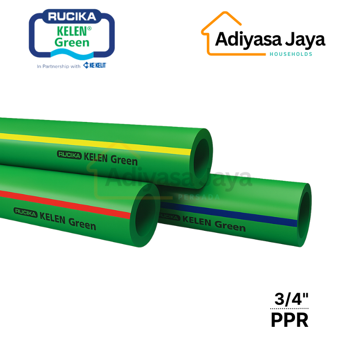 Pipa PPR PN 20 3/4 (Rucika Kelen Green) / Pipa Air Panas PPR
