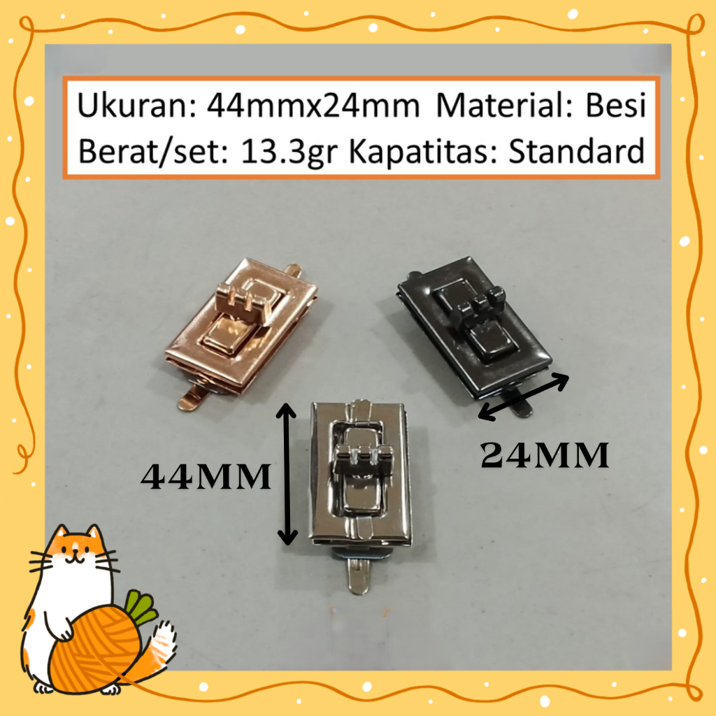 Kunci Tas Putar Besi KT1000