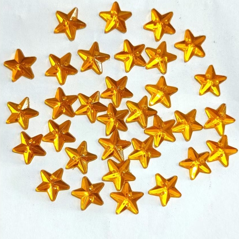 Payet Star Bintang Kristal Jahit 13mm 100 pcs Eceran