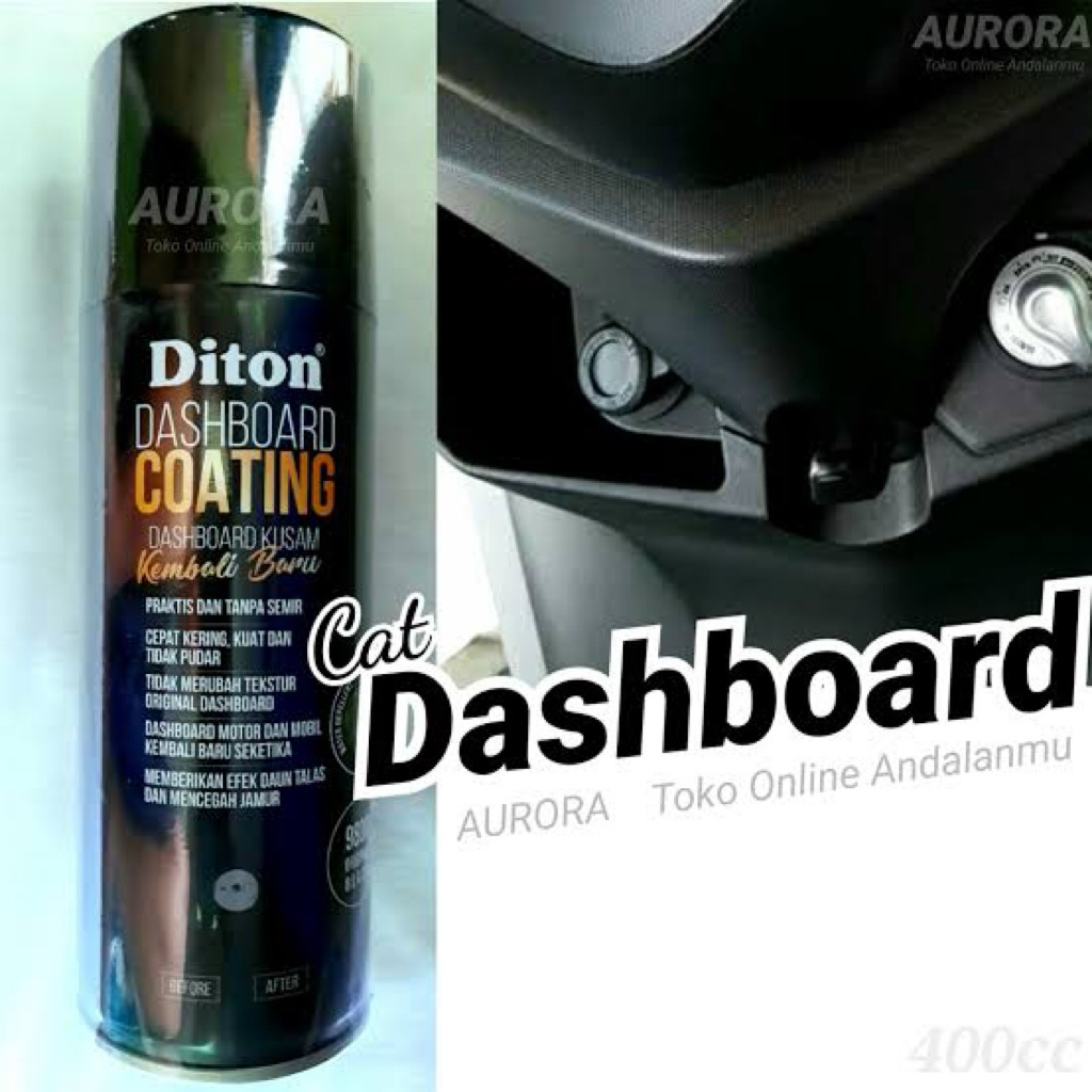 Cat Pilok Diton 9800 Dashboard Black 400ml Coating Hitam Dasbor Bodi Body Kasar Motor Mobil Pilox Py