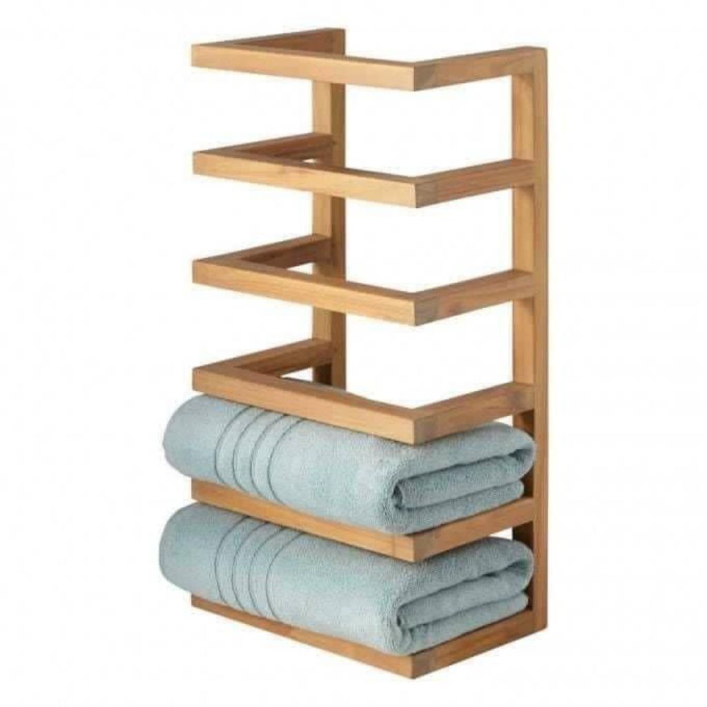 Rak Handuk Kayu Jati Aesthetic