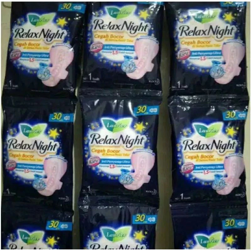 LAURIER ACTIVE RELAX NIGHT 30cm Laurier Sachet 1 Renceng isi 10 Pcs