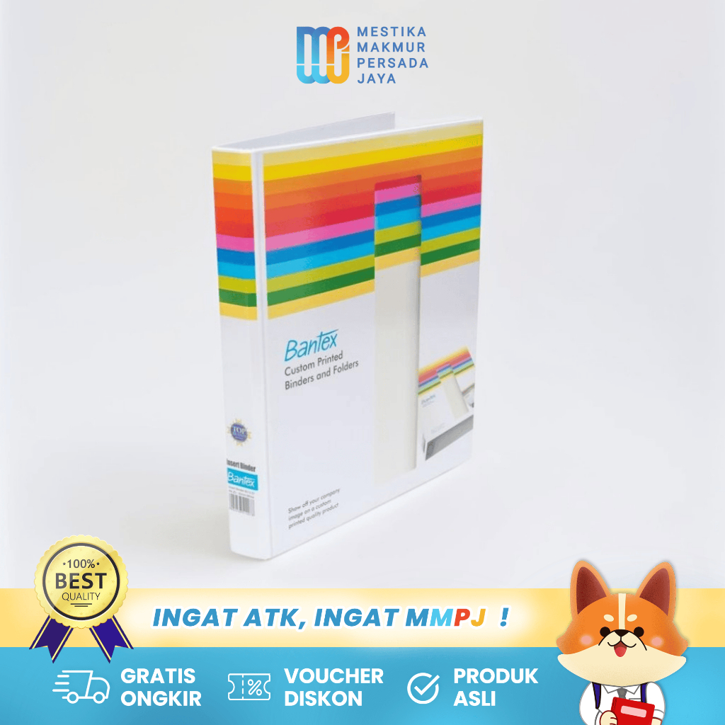 

Bantex Insert Ring Binder Tempat Dokumen - A4 2 Ring D 20mm White