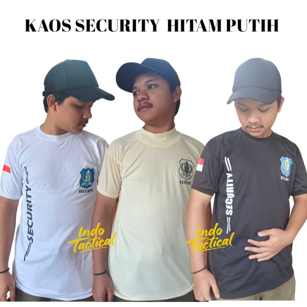 BAJU KAOS SECURITY CREAM KAOS SECURITY PUTIH KAOS SECURITY HITAM KAOS DALAMAN KEAMANAN KAOS TERBARU