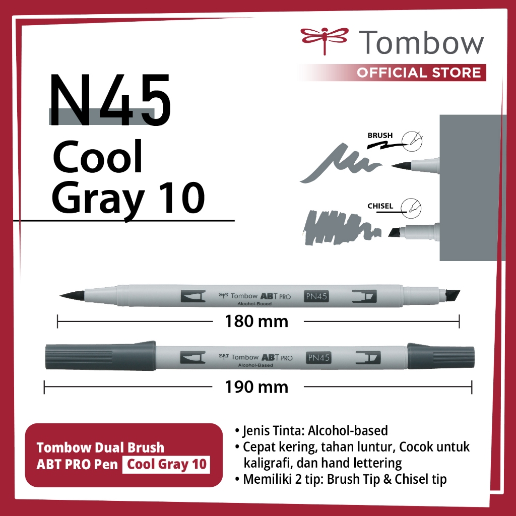 

Tombow Dual Brush ABT PRO Cool Gray 10