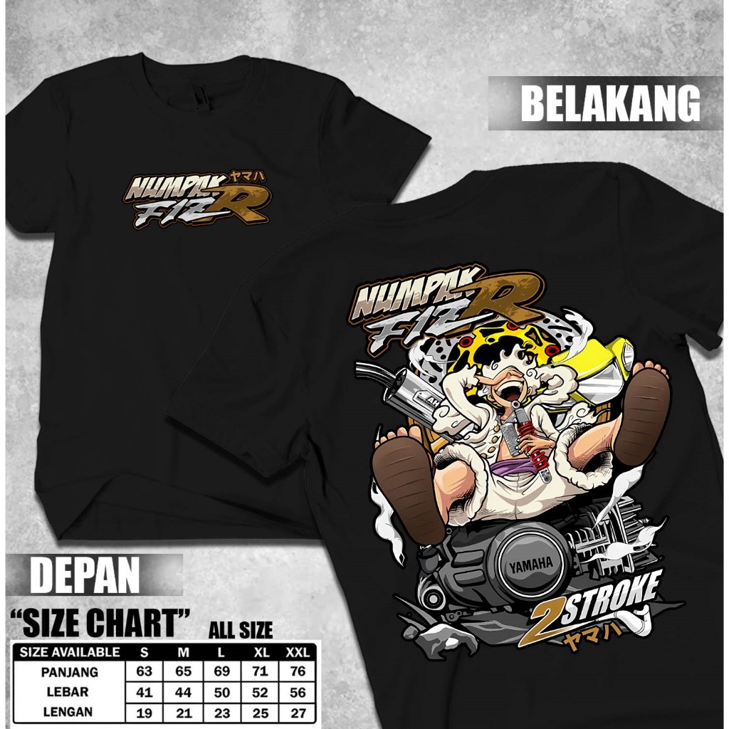 Kaos Dewasa Motif Keren NUMPAK FIZ R - Tshirt Pria Wanita Lengan Pendek Keren Cotton Combed Nyaman D