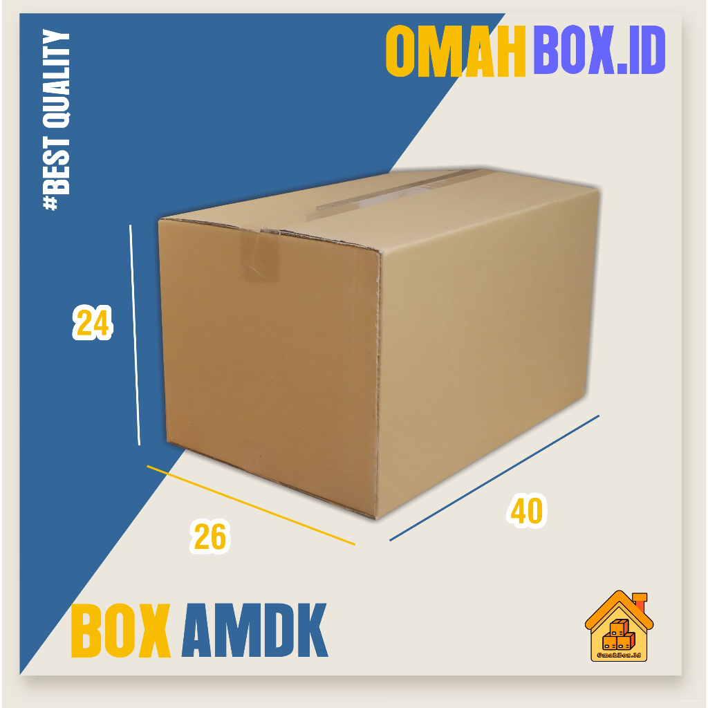 

Kardus box amdk coklat 600ml | 40x26x24 cm box air minum kemasan mineral / sembako