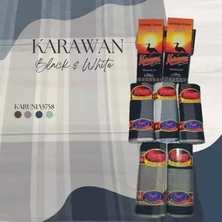 Sarung Karawan BLACK&WHITE / MULTICOLOUR TERMURAH - ISI 50 PCS DAN 100 PCS / 1 BAL