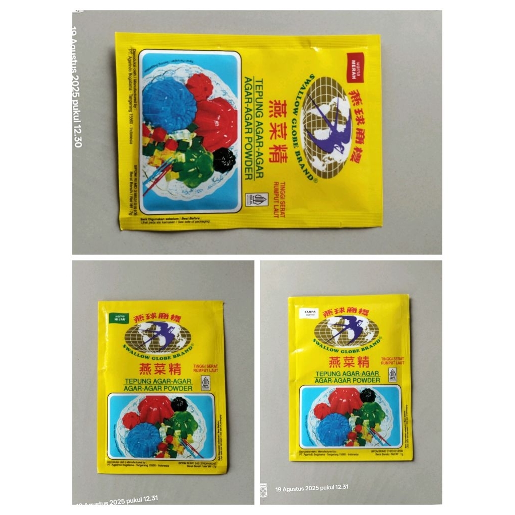 

tepung agar agar swalloe globe 7 gr