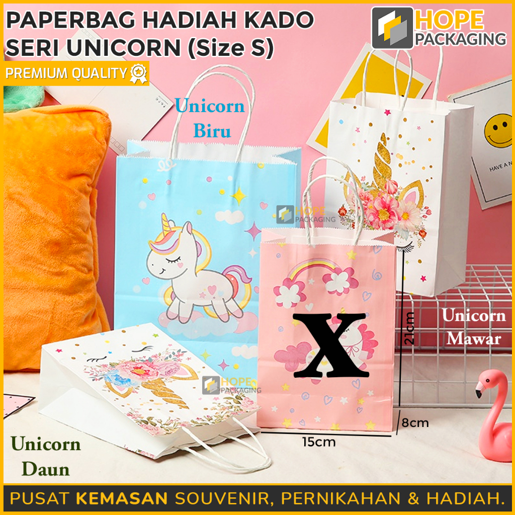 

Paper Bag Motif Unicorn / Paperbag Hadiah Ulang Tahun Anak Lucu / Paperbag Bergambar
