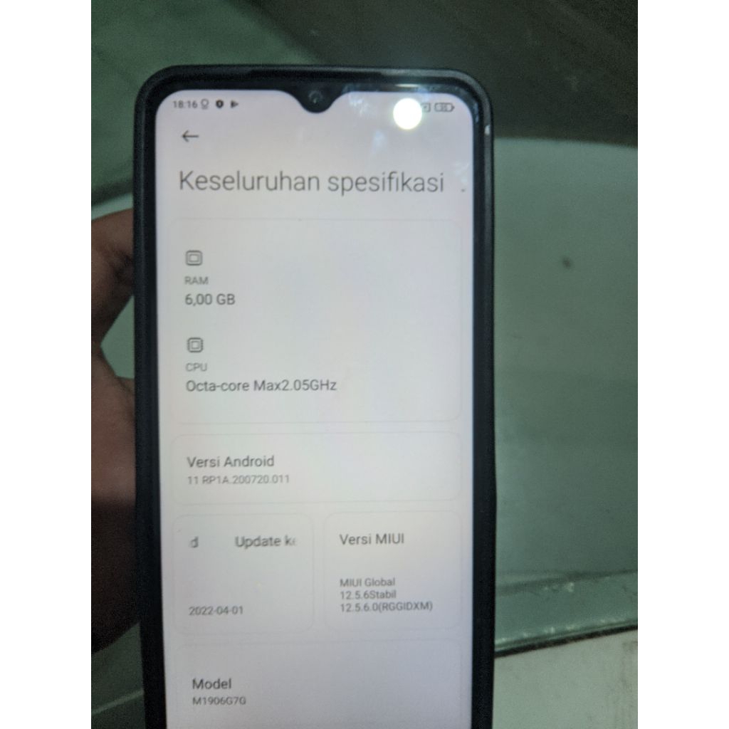 xiomi redmi not 8 pro ram 6/128 ori