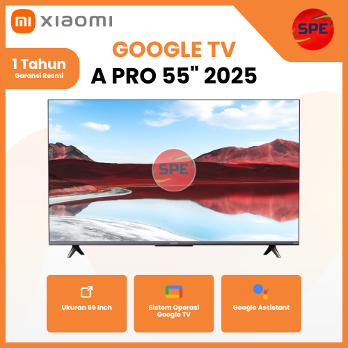 TV XIAOMI A PRO 55 INCH 2025 QLED UHD 4K GARANSI RESMI (MEDAN)