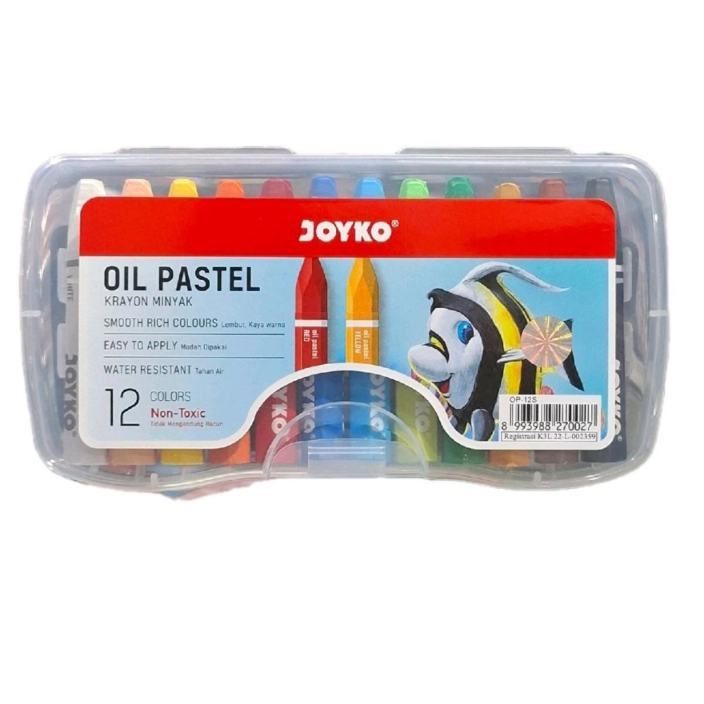 

Crayon Joyko 12 warna Oil pastel Non toxic