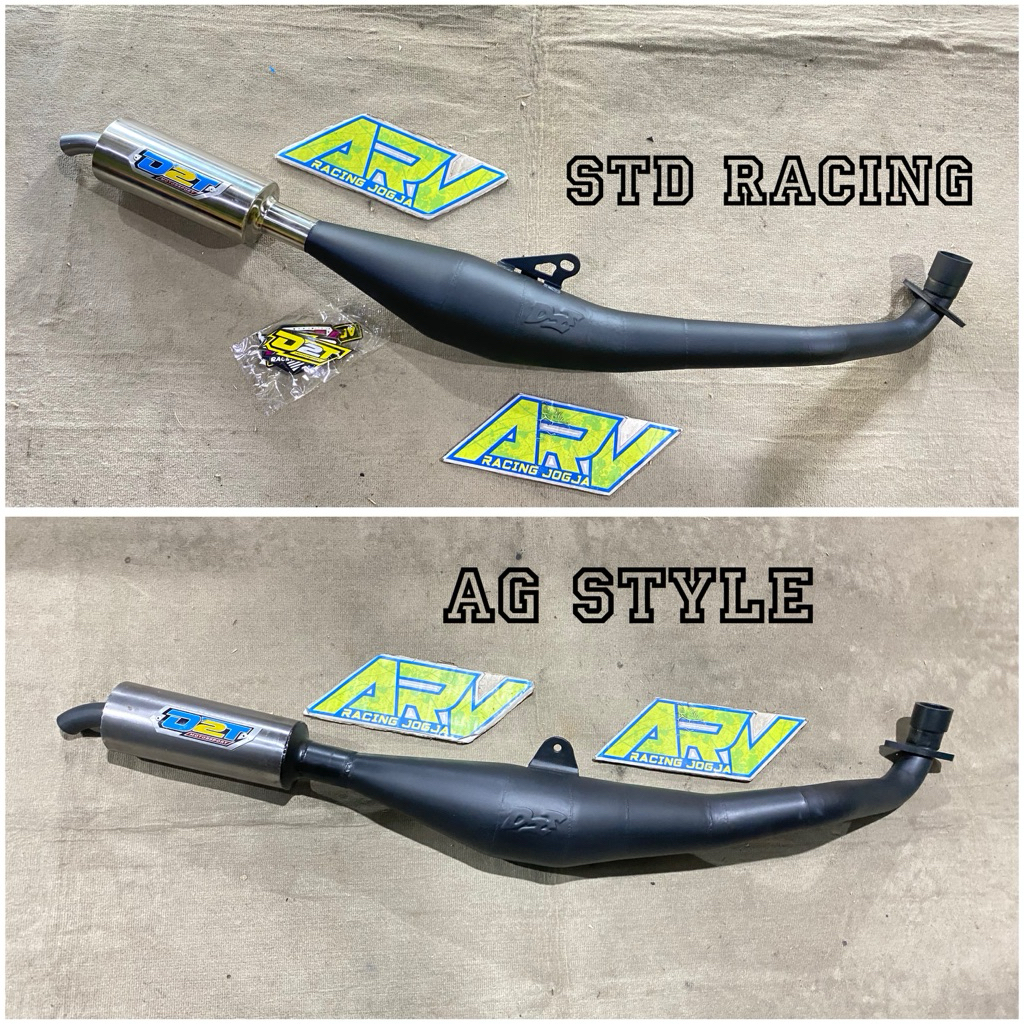 Knalpot D2T Fizr standar racing black original jogja