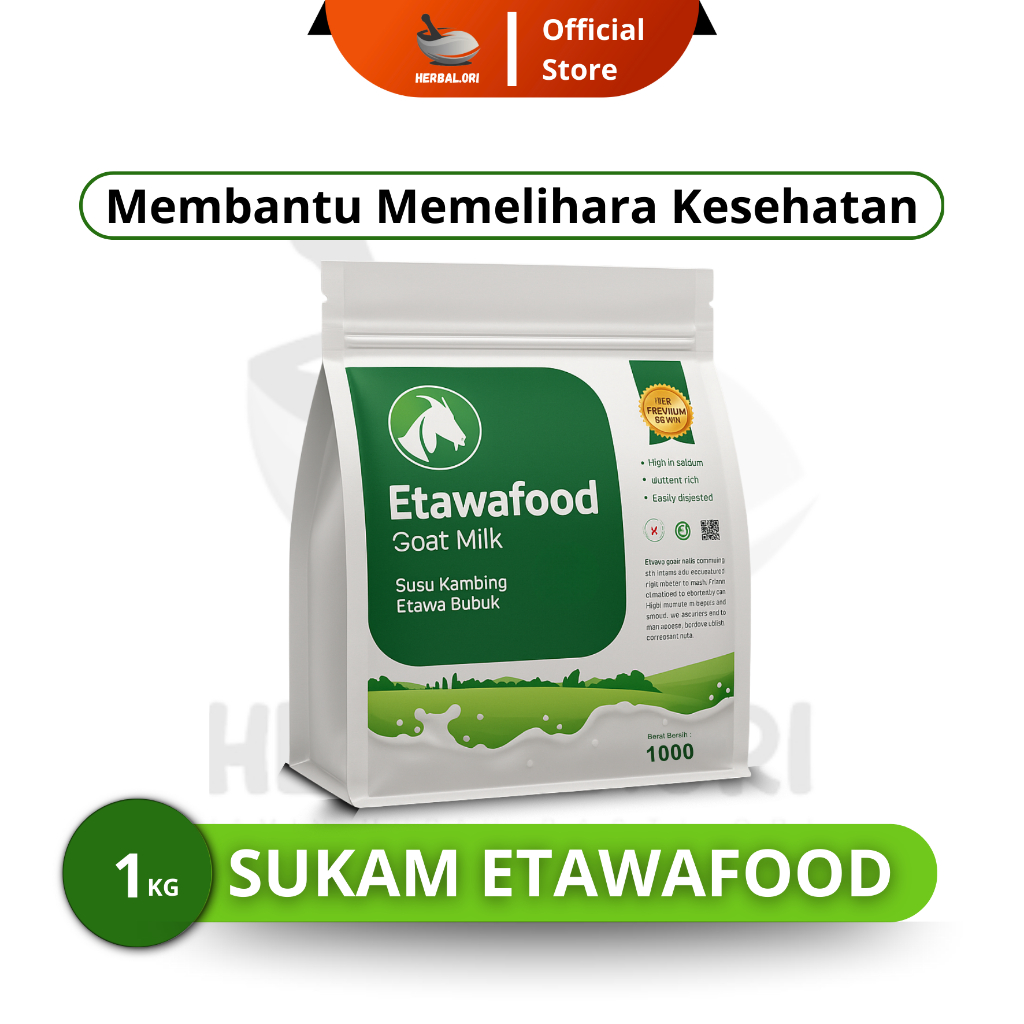 

Susu Kambing Etawafood 1kg (1000gr) Susu Kambing Etawa Premium Tanpa Pengaet dan Pewarna
