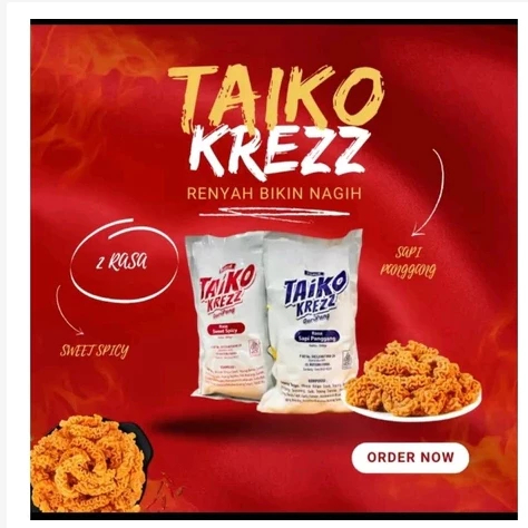 

TAIKO Krezz Guripang 500g – Camilan Renyah & Gurih Nagih!