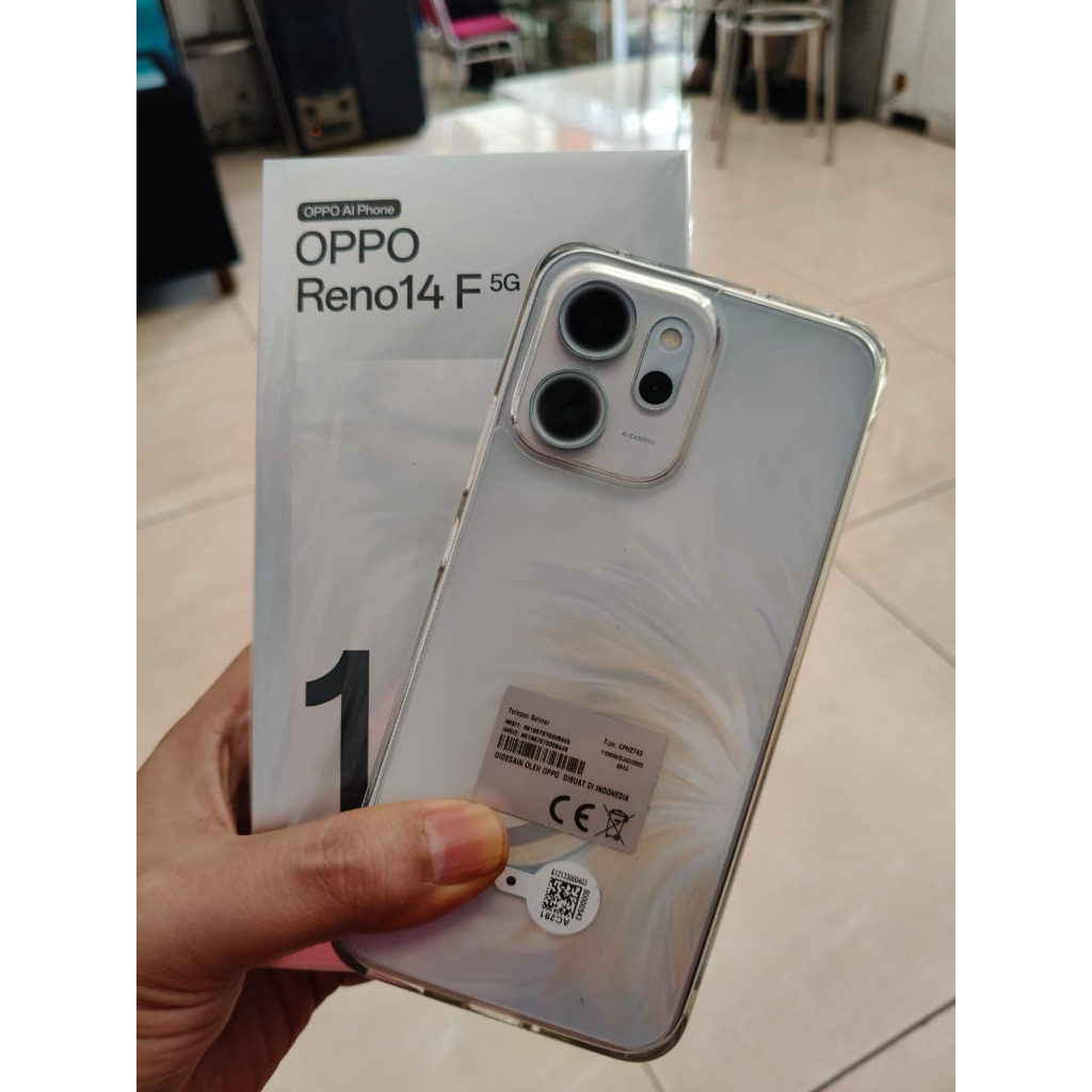 oppo reno 14f 5G 8/256gb second bekas mulus fullset original garansi resmi
