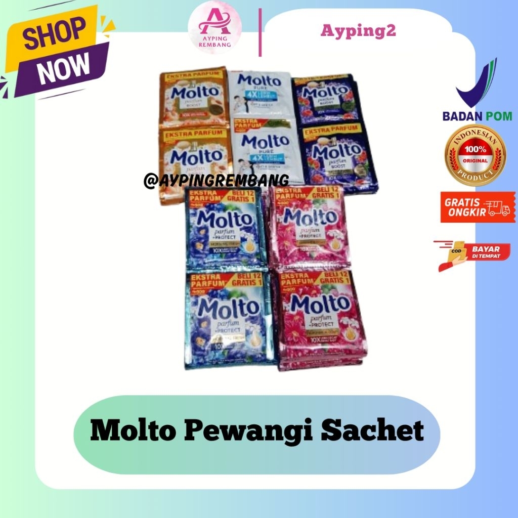 Molto Pewangi Sachet 1 Renteng 12pcs