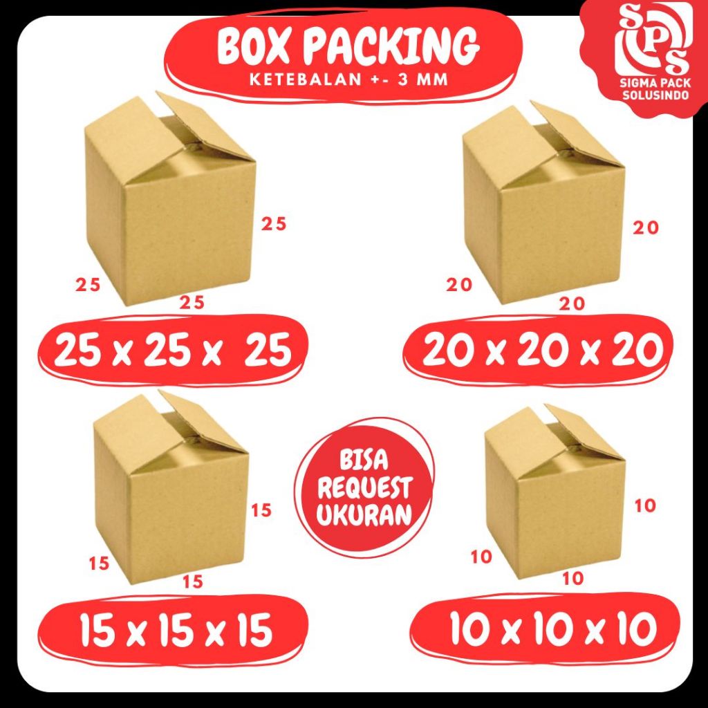 

Kardus 25x25x25/20x20x20/15x15x15/10x10x10 Box A1 Packing Botol Dus Kotak Kemasan Jamu Obat Madu