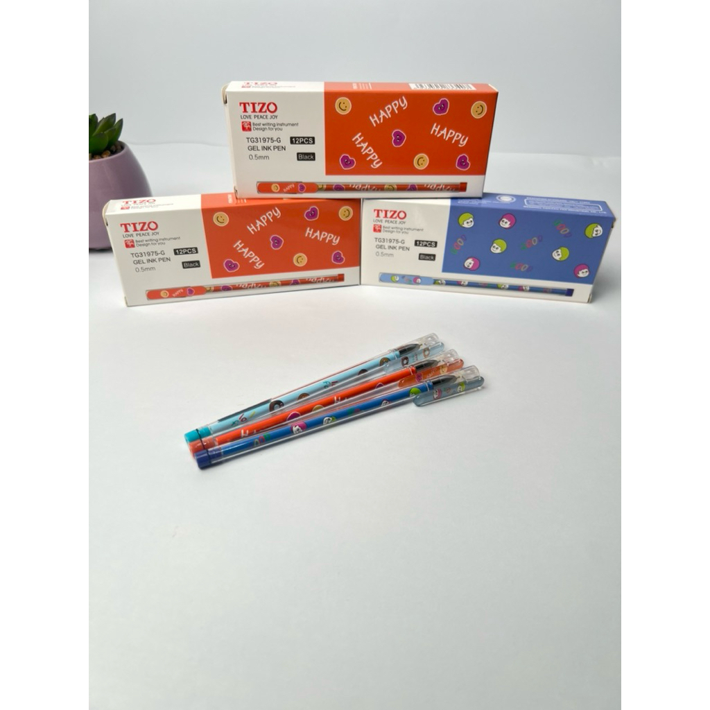 

(12 PCS) Bolpoint / Pulpen / Bolpen Tizo Gel Ink Pen 0.5