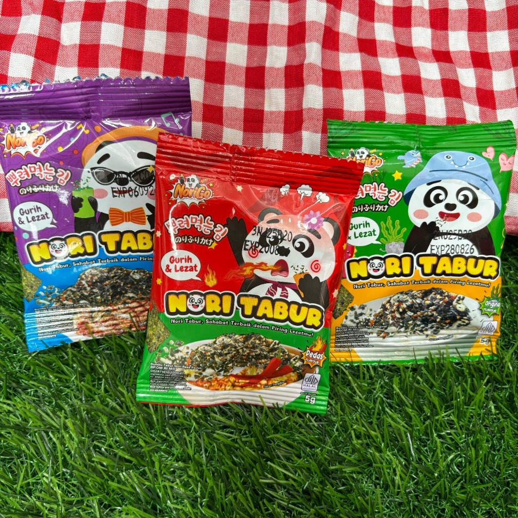 

Norigo Nori Tabur Abon Rumput Laut Panggang Sachet 5gr / Nori Tabur