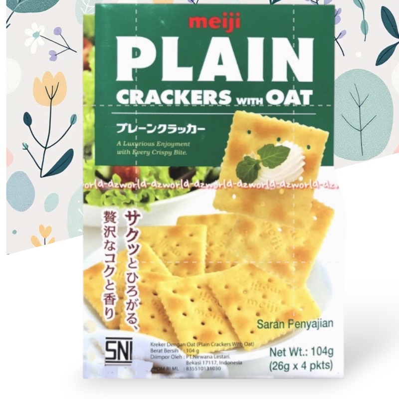 

Meiji Plain 104gr Crackers With Oat Snack 104 gram Milk Biskuit Meiji Snak Meijii Plant Cracker Kreker Cemilan Oats