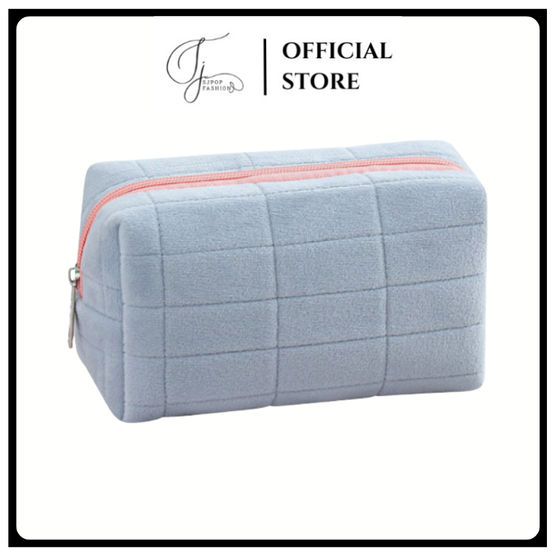 

SJPOP Pouch Make Up Tempat Pensil Serbaguna Kain Pastel TS1626