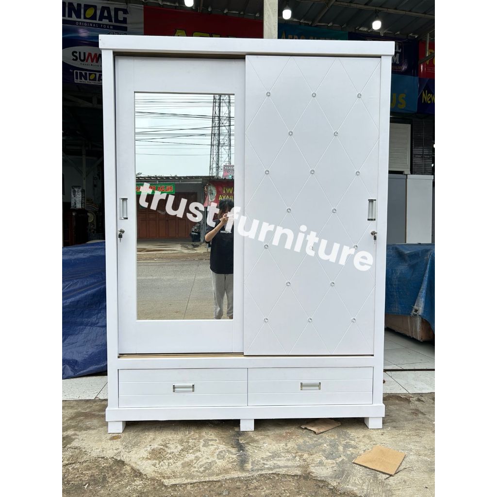 Lemari Pakaian Sleding Jumbo / Lemari Pakaian Sliding 2 Pintu / LEMARI COMBI HIJAB