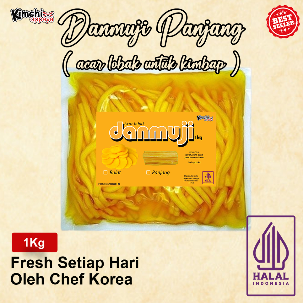 

Danmuji Kimbap Acar Lobak Kuning Untuk Kimbap 1Kg Panjang