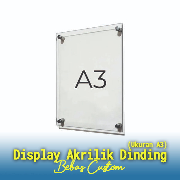 

Display Akrilik Dinding Ukuran A3, Display Akrilik Dinding Poster Kata-Kata, Display Akrilik Dinding A3 Mewah