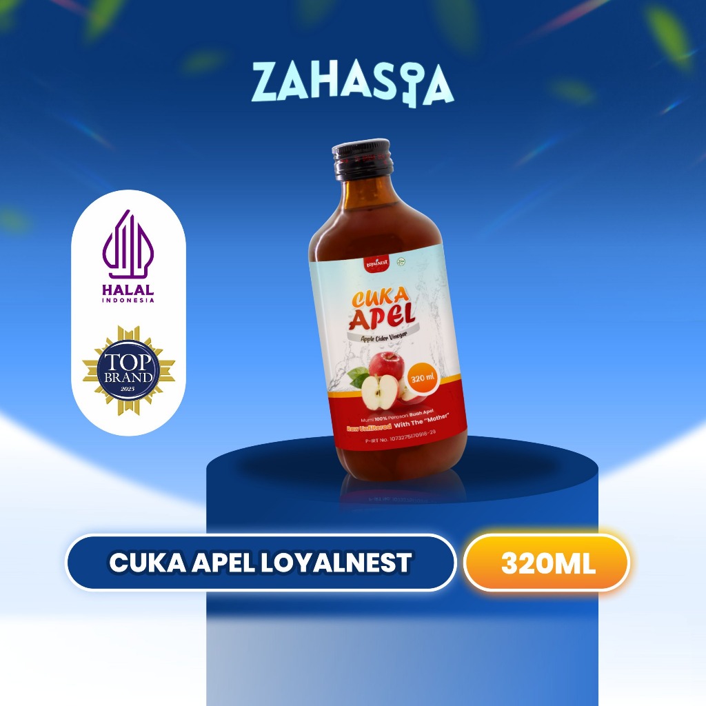 

Loyalnest Cuka Apel 320ml - Organik Original with Mother - Apple Cider Vinegar untuk Diet & Kesehatan