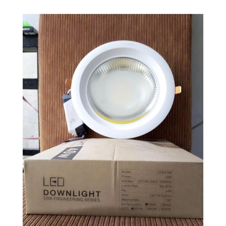 LAMPU SOROT DOWNLIGHT LED SPOT COB 40W 40WATT DOWNLIGHT PLAFON SPOTLIGHT