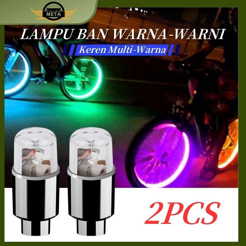 [2PCS] Bicycle Hot Wheels Valve Lights LED Neon Wheel Tutup Pentil Ban Mobil Motor Vibration Sensiti