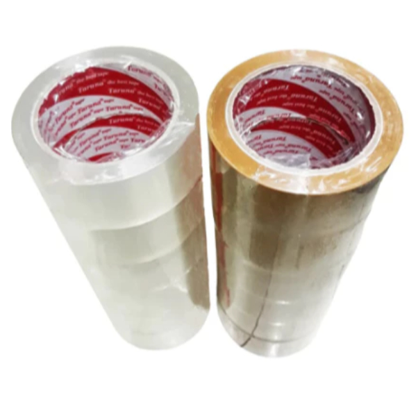 

Lakban Besar Bening 45mm 100 yard Taruna / Isolasi Coklat / Selotip Paket Matstone