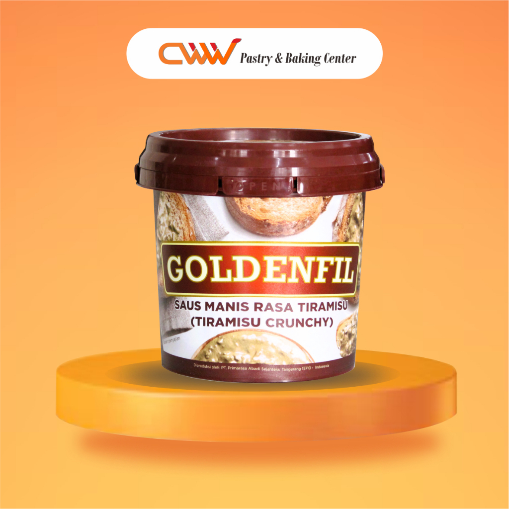 

Goldenfil Tiramisu Crunchy 1kg Selai Olesan Topping Filling Isian Roti Kue Cake Cemilan Jajanan