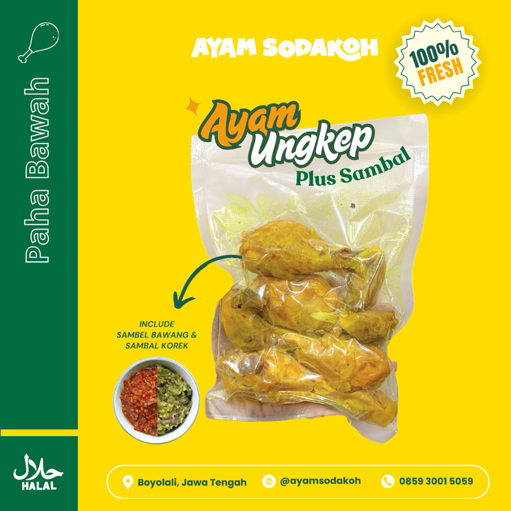 Ayam Paha Bawah Frozen / Ayam Sodakoh Frozen / Ayam Ungkep Bumbu Kuning / Ayam Paha Bawah Bumbu Kuni