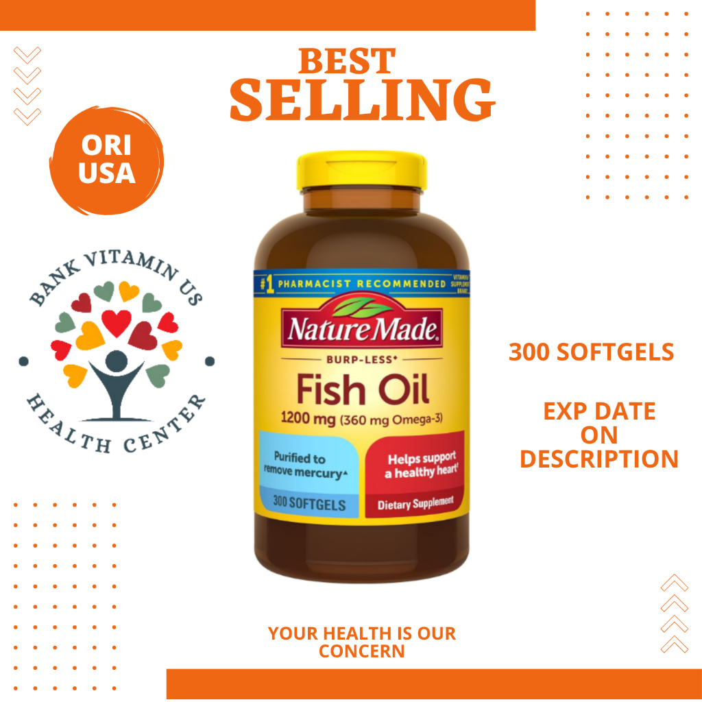 Nature made Fish oil 1200 mg 300 SOFTGELS