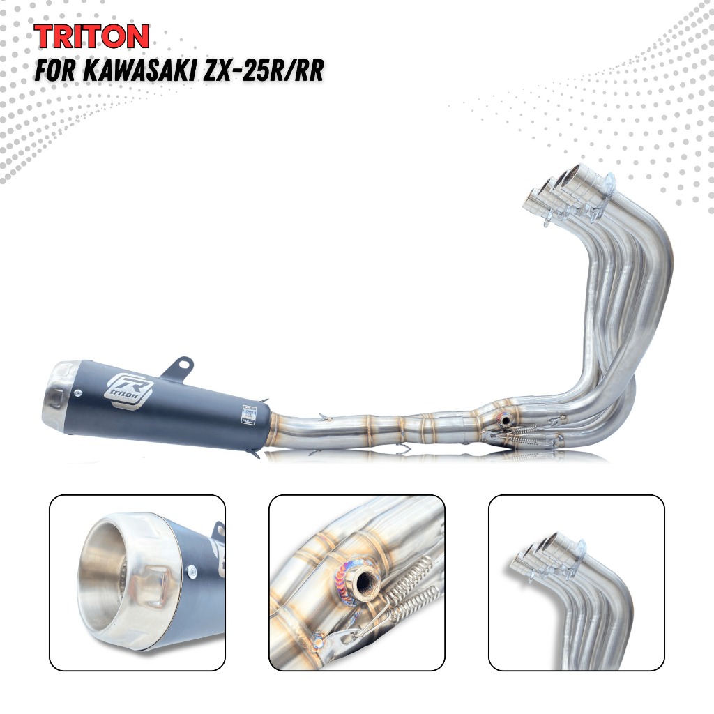 Knalpot Kawasaki Zx25r,knalpot kawasaki zx25rr full system Original Triton