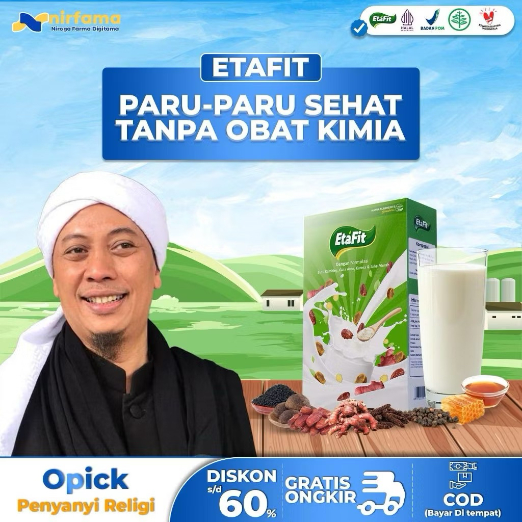 

Etafit Susu Kambing Etawa Obat Sesak Nafas Asma Batuk Tbc