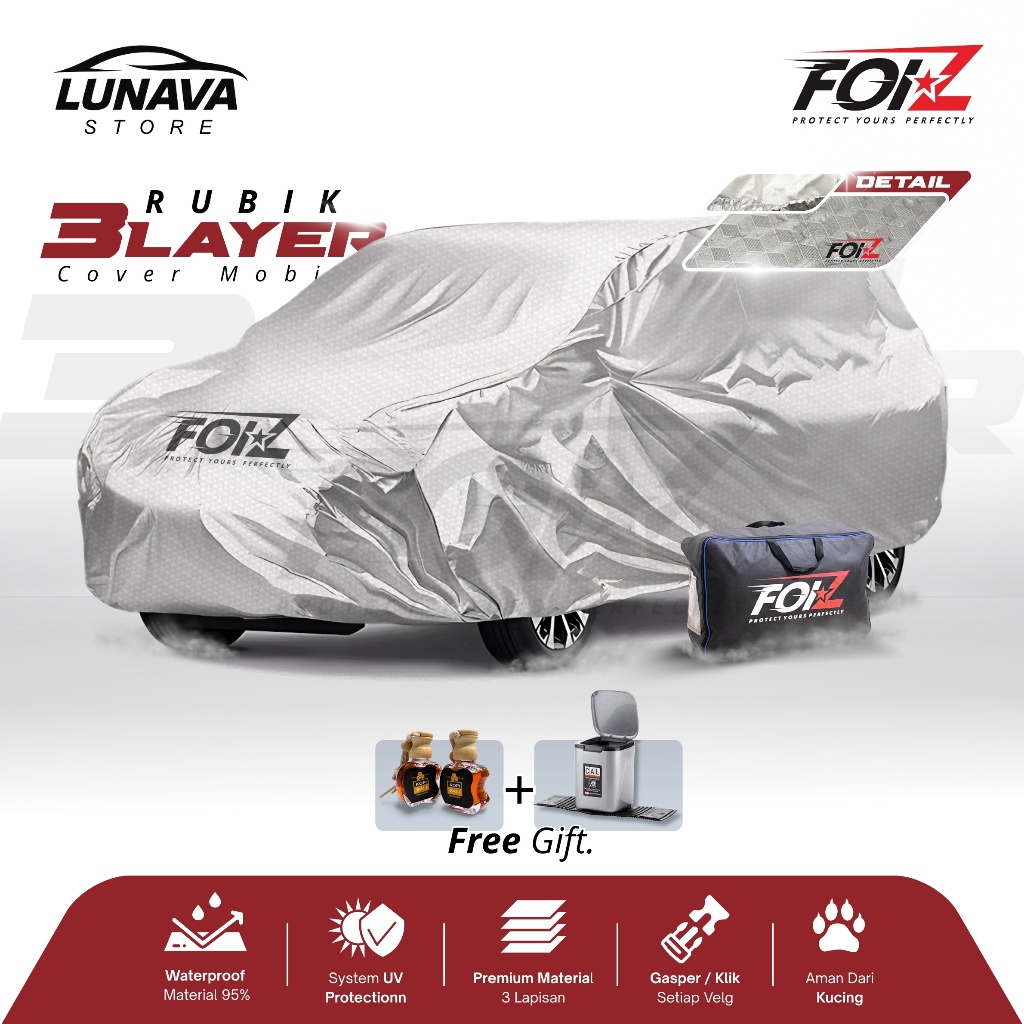 Selimut Body Mobil Rubik 3 Layer Xpander, Rush, Terios, New Livina/ Penutup Tipe Rubik 3 Layer Cover