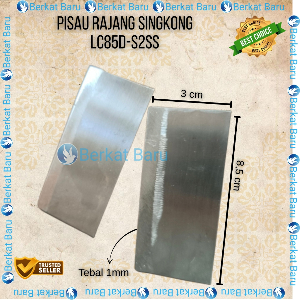 Pisau Keripik LC85-SS/Pisau rajang singkong stainless steel/Pisau rajang serbaguna/Pisau keripik sin