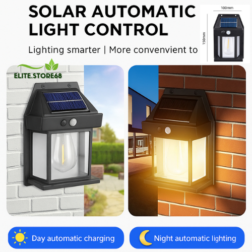 Lampu Dinding Taman Solar Interaction Wall Lamp Tenaga Surya Sensor / Solar Wall Lamp