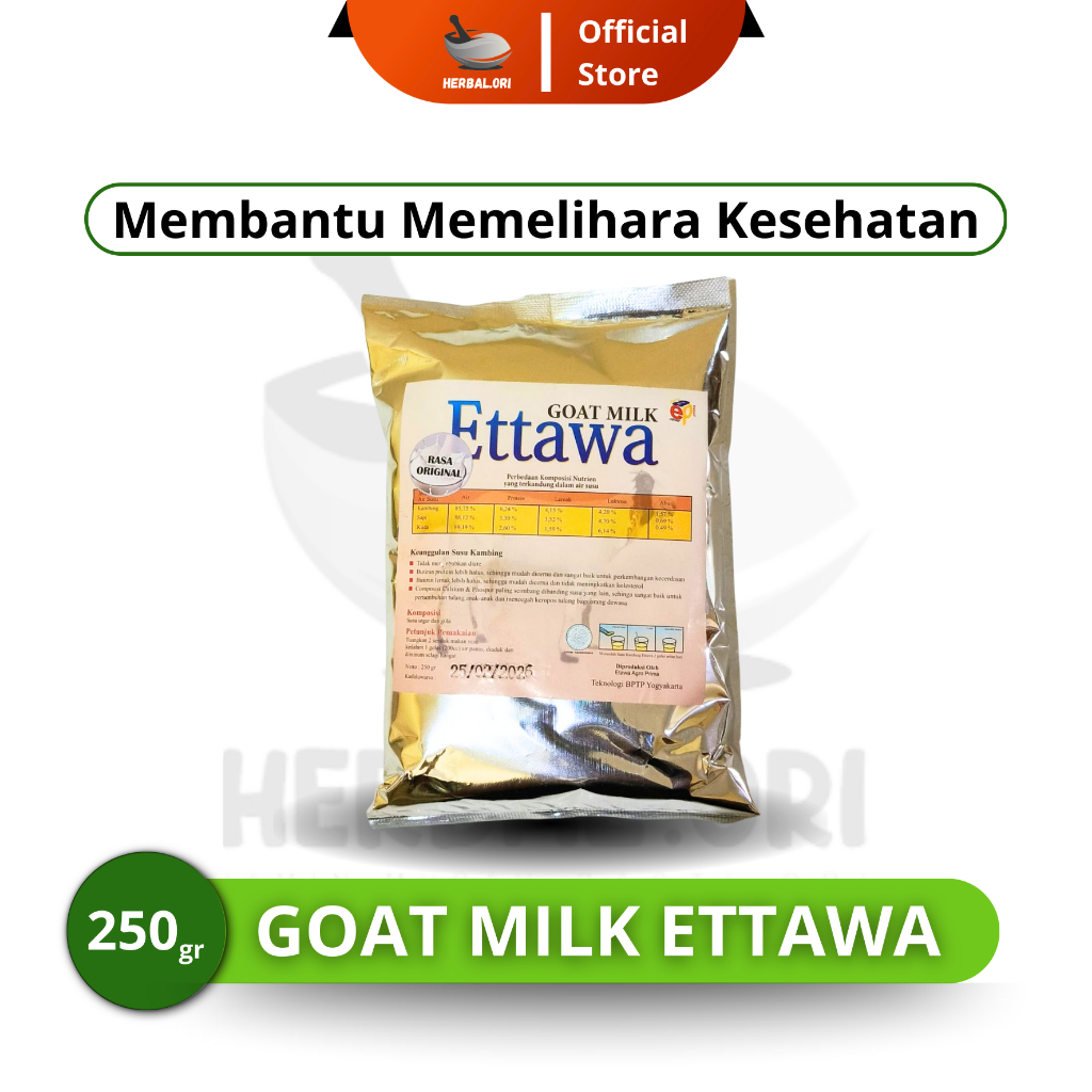 

Susu Kambing Ettawa (250gr) 80% Kadar Susu Etawa Murni Tanpa Campuran Creamer dengan Gula Murni
