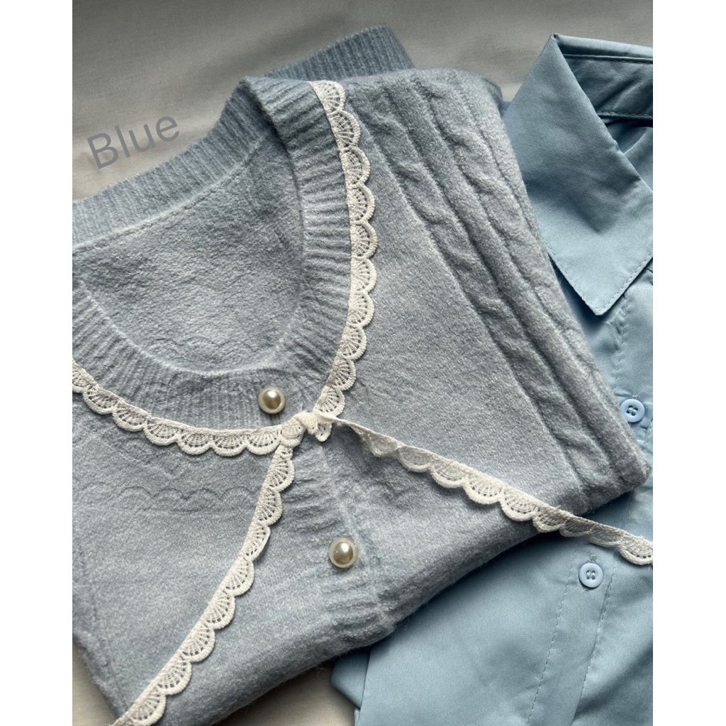 Vest rajut Blouse  ( 2 in 1 )