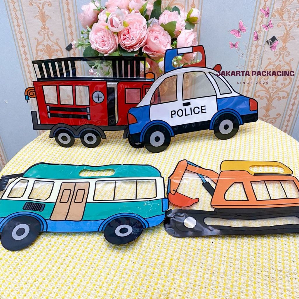 

Standing Pouch Zipper Bentuk Mobil Karakter Anak UK 28X15 CM – Police, Fire Truck, Bus, Alat Berat Jakartapackaging KP-1995