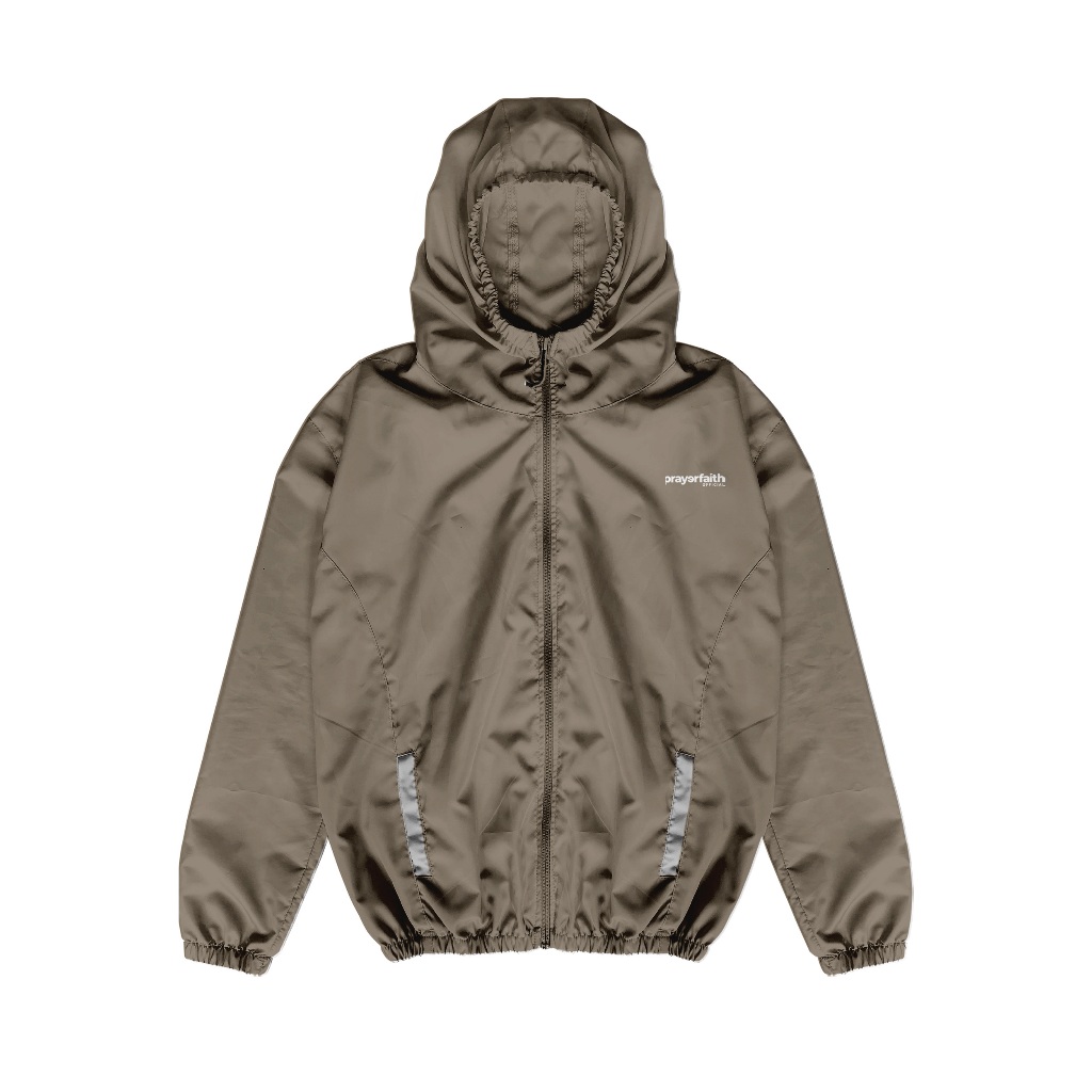 PRAYERFAITH - Jacket Parasut Pria Waterproof Hoodie Jumbo Outdoor Keren